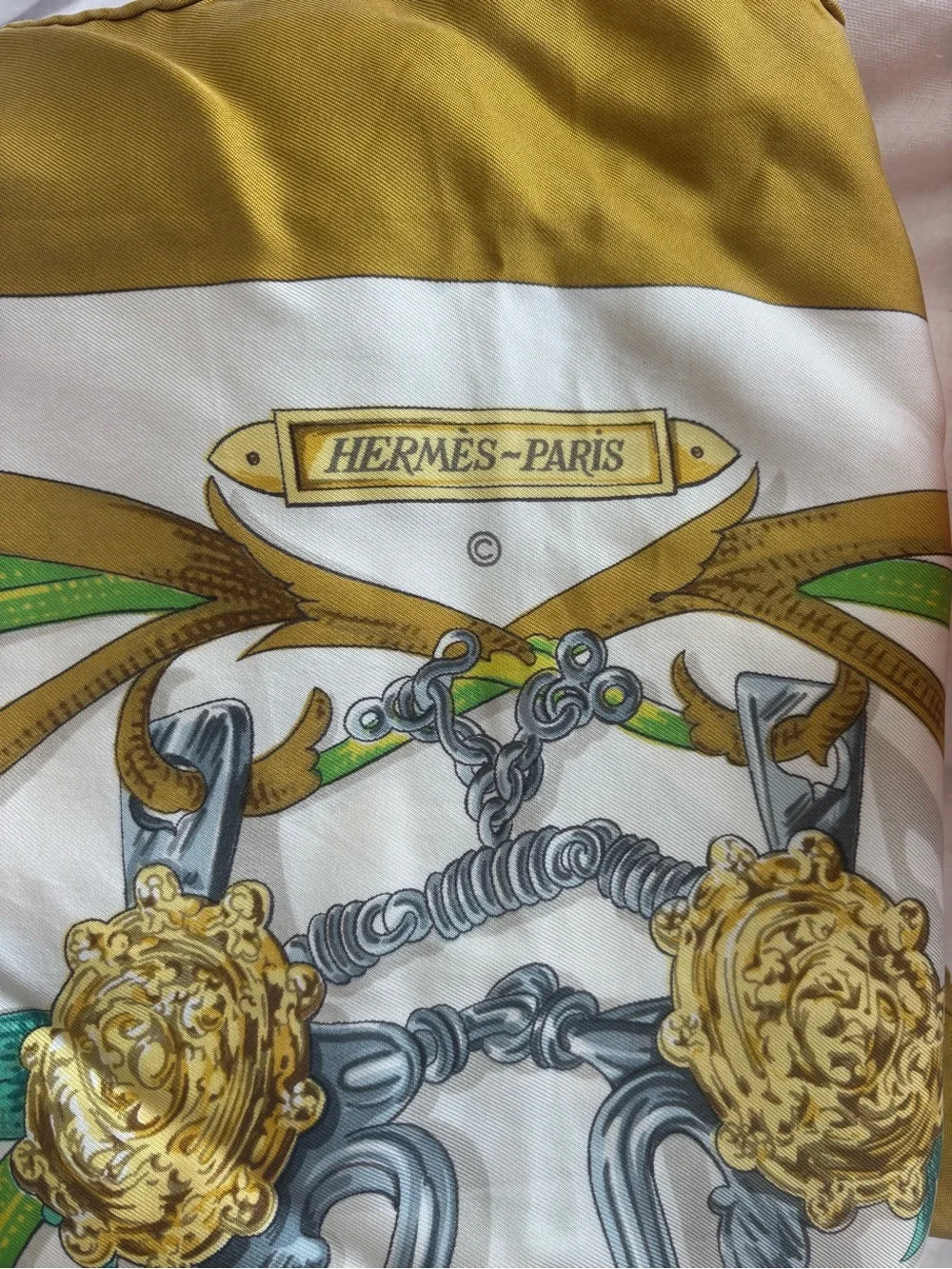 Hermès Le Mors A La Conétable Silk Scarf